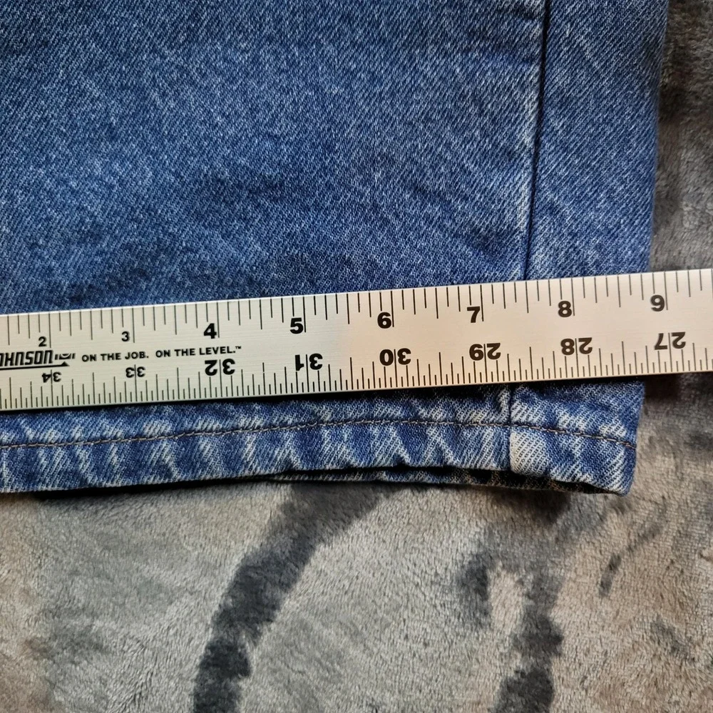 VTG LL Bean Double L Comfort Waist Flannel Lined Jeans Mens 42x32 Blue Denim